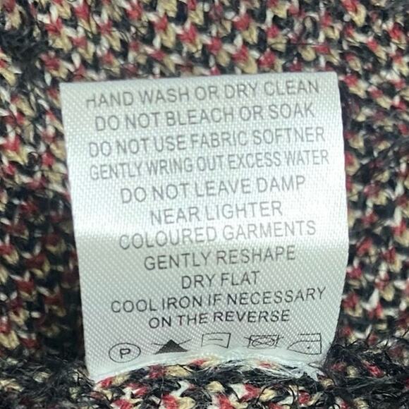 Adore Women’s Open Cardigan With Pockets Black Tan  Maroon  Size Medium - Picture 4 of 6